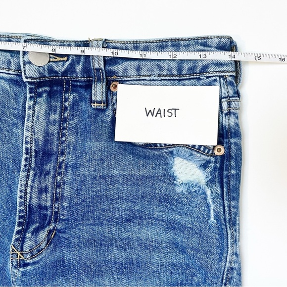 Dear John Paris Bootcut Jeans 27 4 high rise waist distressed stretch blue denim - Picture 7 of 12